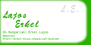 lajos erkel business card
